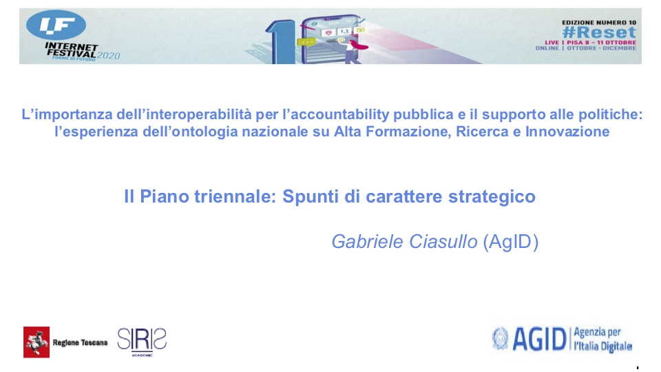 Il Piano Triennale di AgID. Spunti di carattere strategico